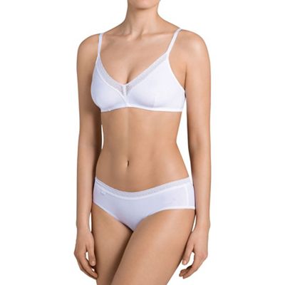 Sloggi White 'Evernew' lace non wired bra